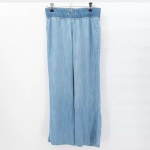 Anthropologie Tencel Lyocell Blue Wide Leg Pants